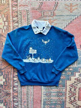 Vintage 90s Morning Sun Collared Sweatshirt